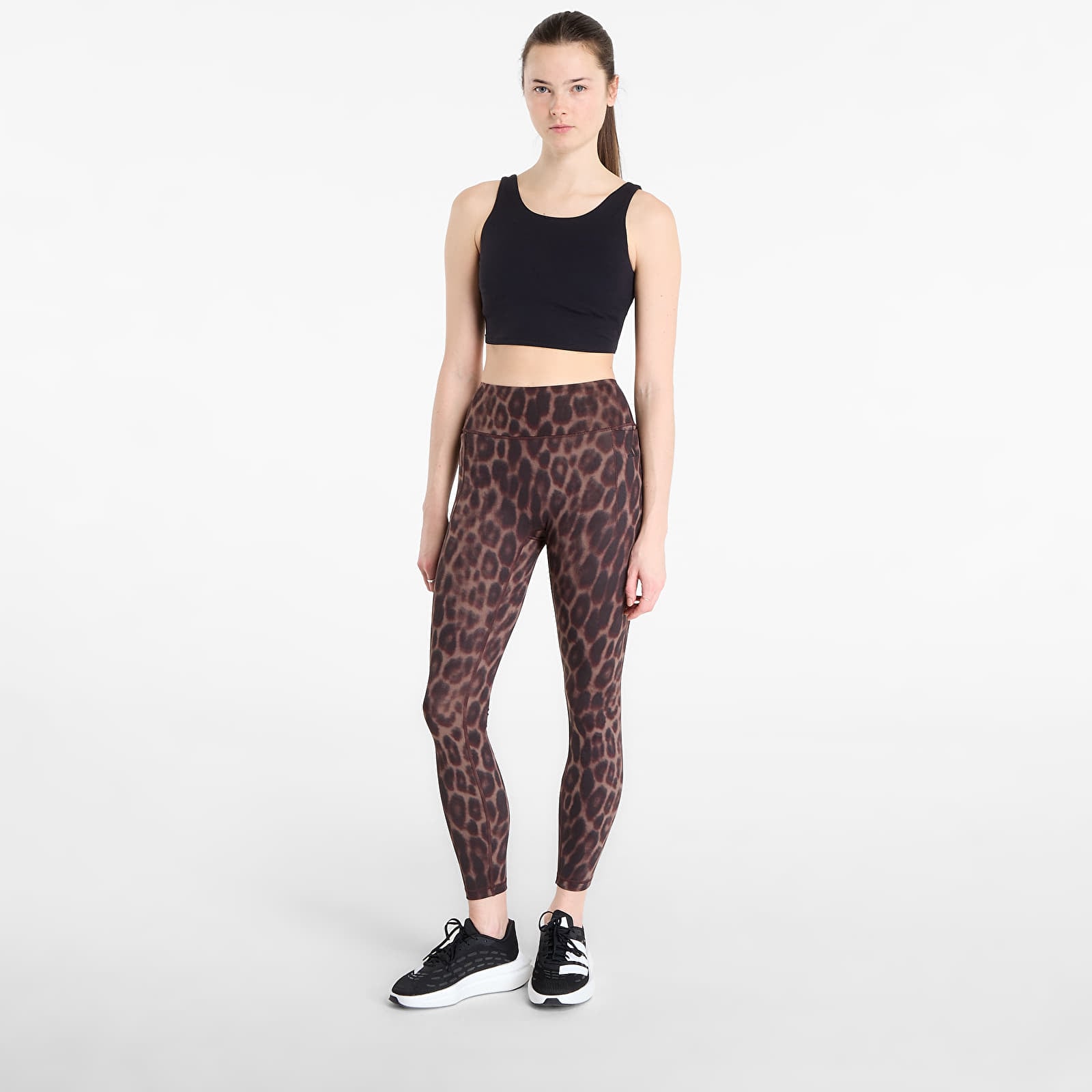 Leggings adidas Optime Power Leopard 7/8 Leggings Black/ Almost Yellow