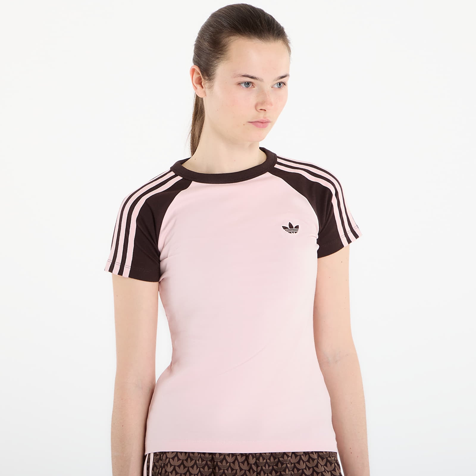 Women's T-shirts adidas Sst Tee Sandy Pink / Aurora Coffee Met. / Sandy Pink