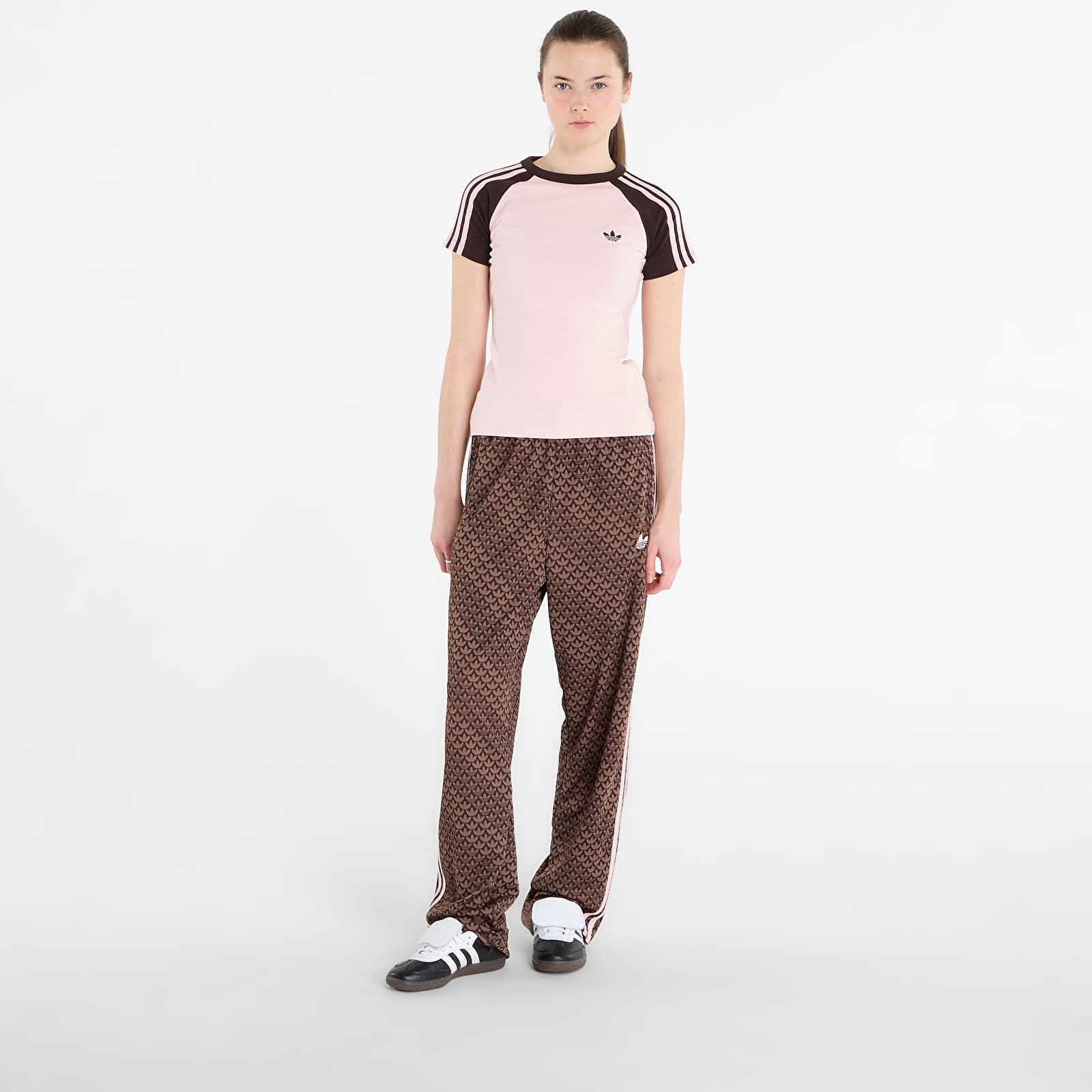 Women's T-shirts adidas Sst Tee Sandy Pink / Aurora Coffee Met. / Sandy Pink