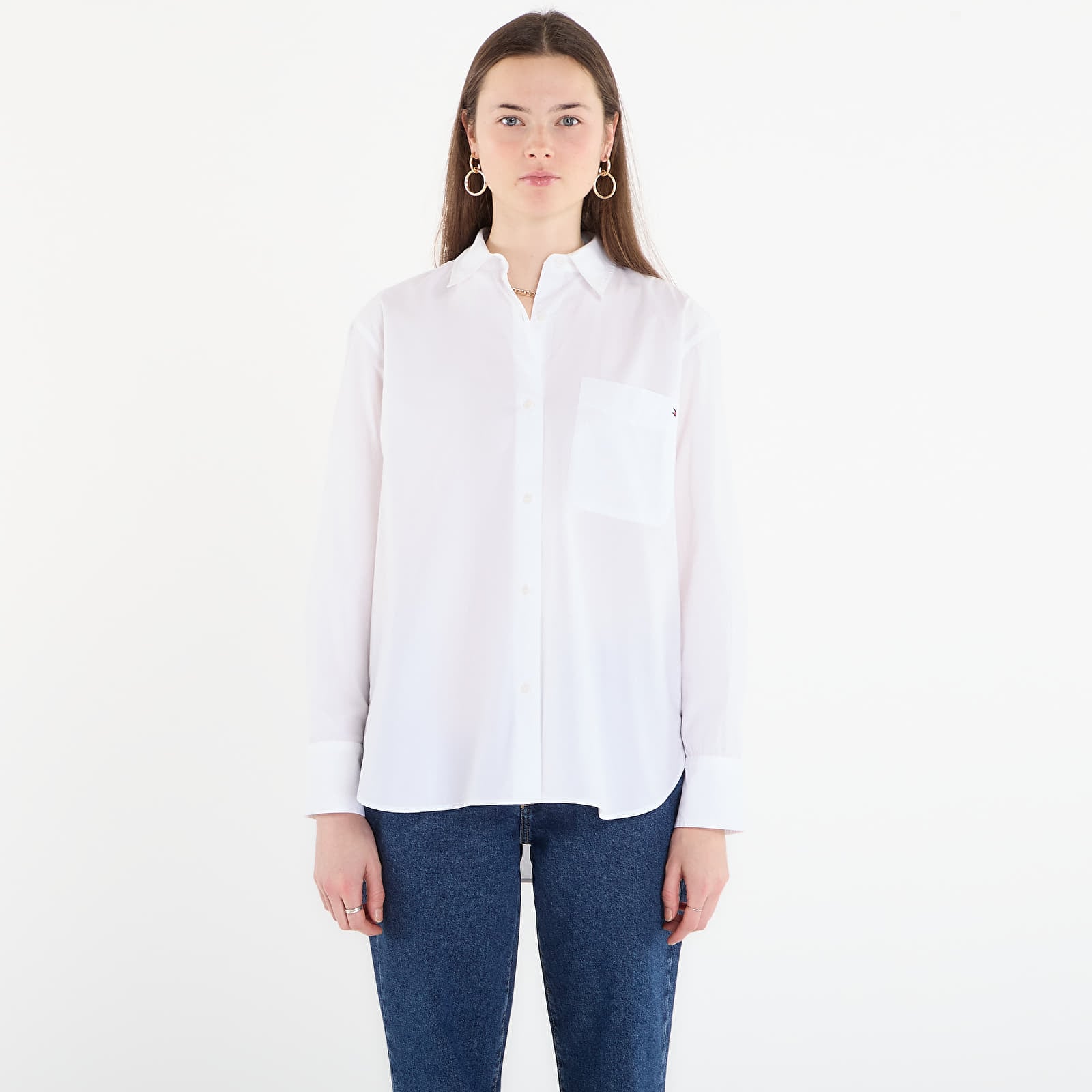 Koszule Tommy Hilfiger Ess Poplin Easy Fit Shirt Optic White
