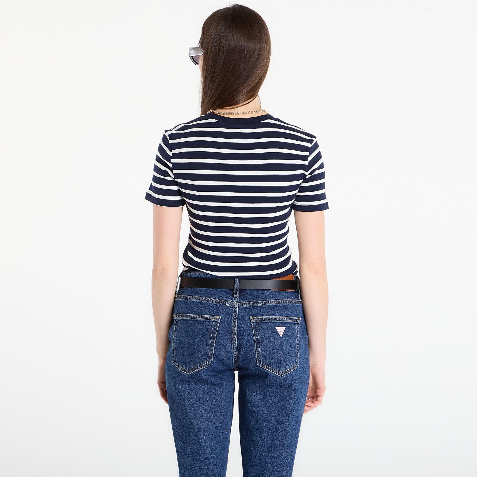 Magliette da donna Tommy Hilfiger Slim Cody C-Nk S/S Tee Breton Stripe Dark Night/ Ecru