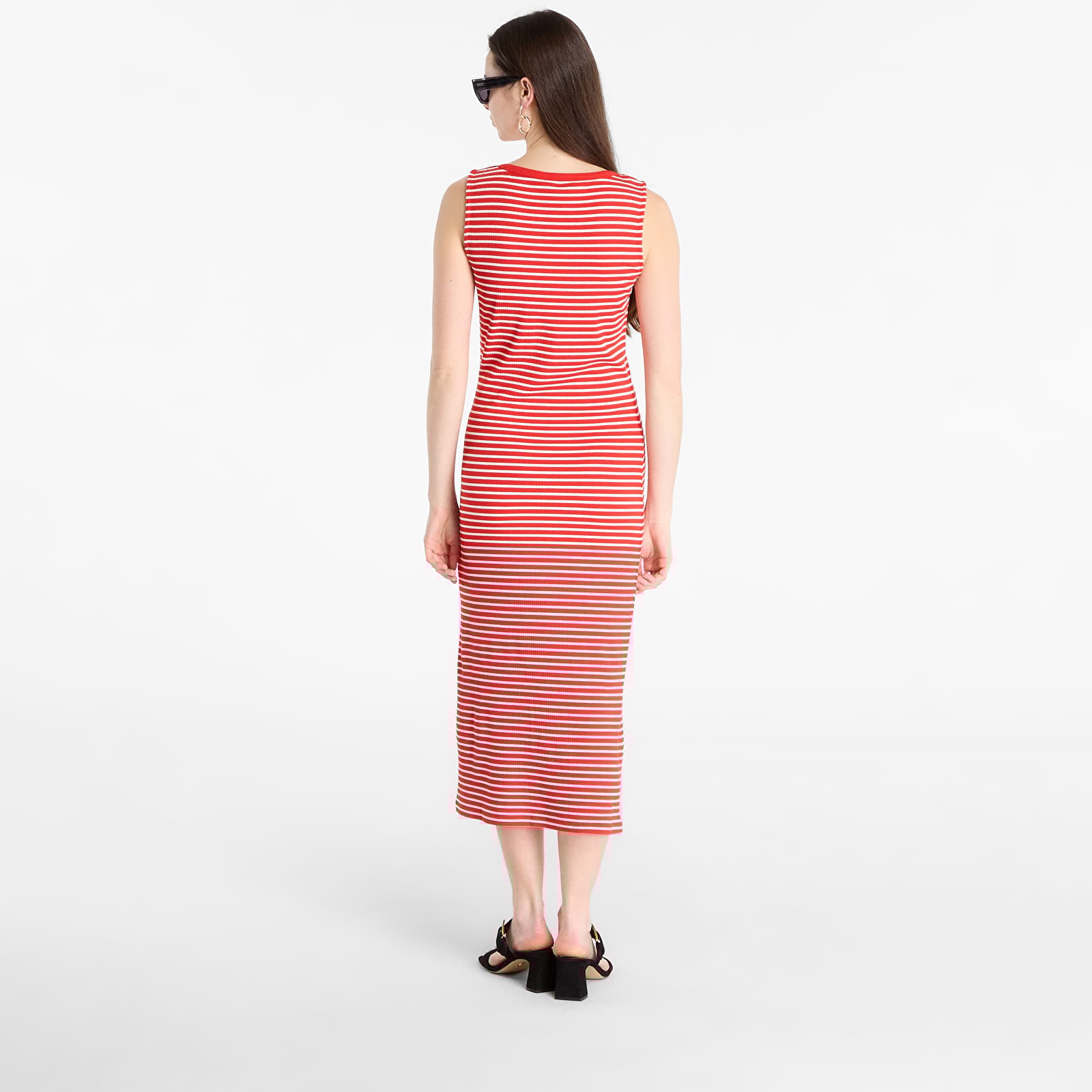 Kleider Tommy Hilfiger 5X2 Slim Slash-Nk Dress Breton Stripe Fireworks/ Calico