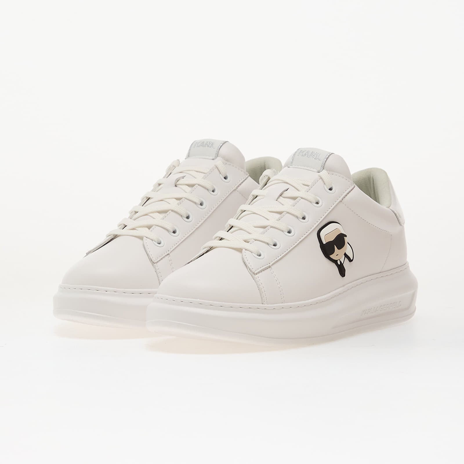 Încălțăminte și sneakerși pentru bărbați Karl Lagerfeld Jeans Kapri Mens Karl Nft Lo Lace White Lthr/ Mono