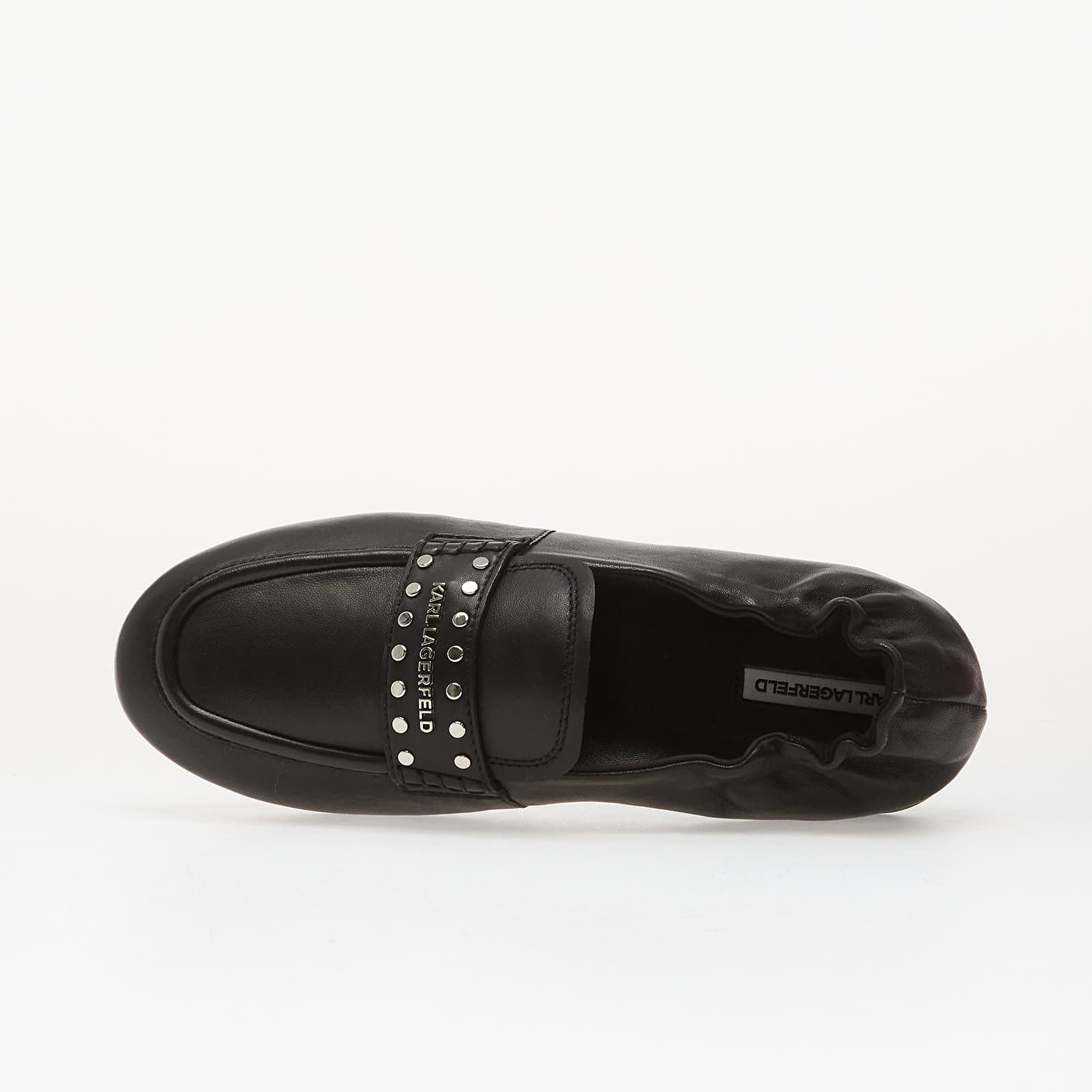 Men's sneakers and shoes Karl Lagerfeld Jeans Marlee Loafer Studs Saddle Black Lthr w/ Silver