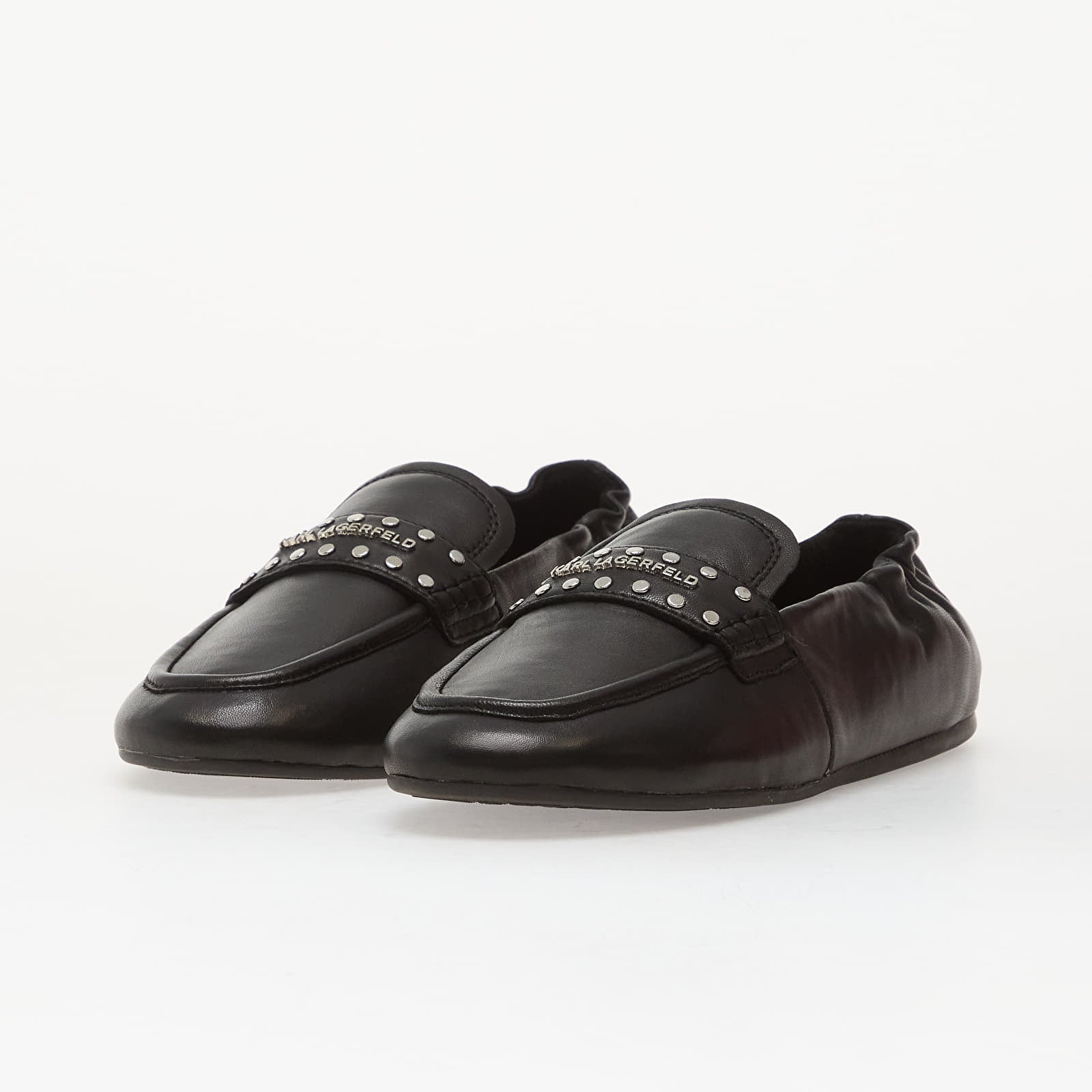 Men's sneakers and shoes Karl Lagerfeld Jeans Marlee Loafer Studs Saddle Black Lthr w/ Silver