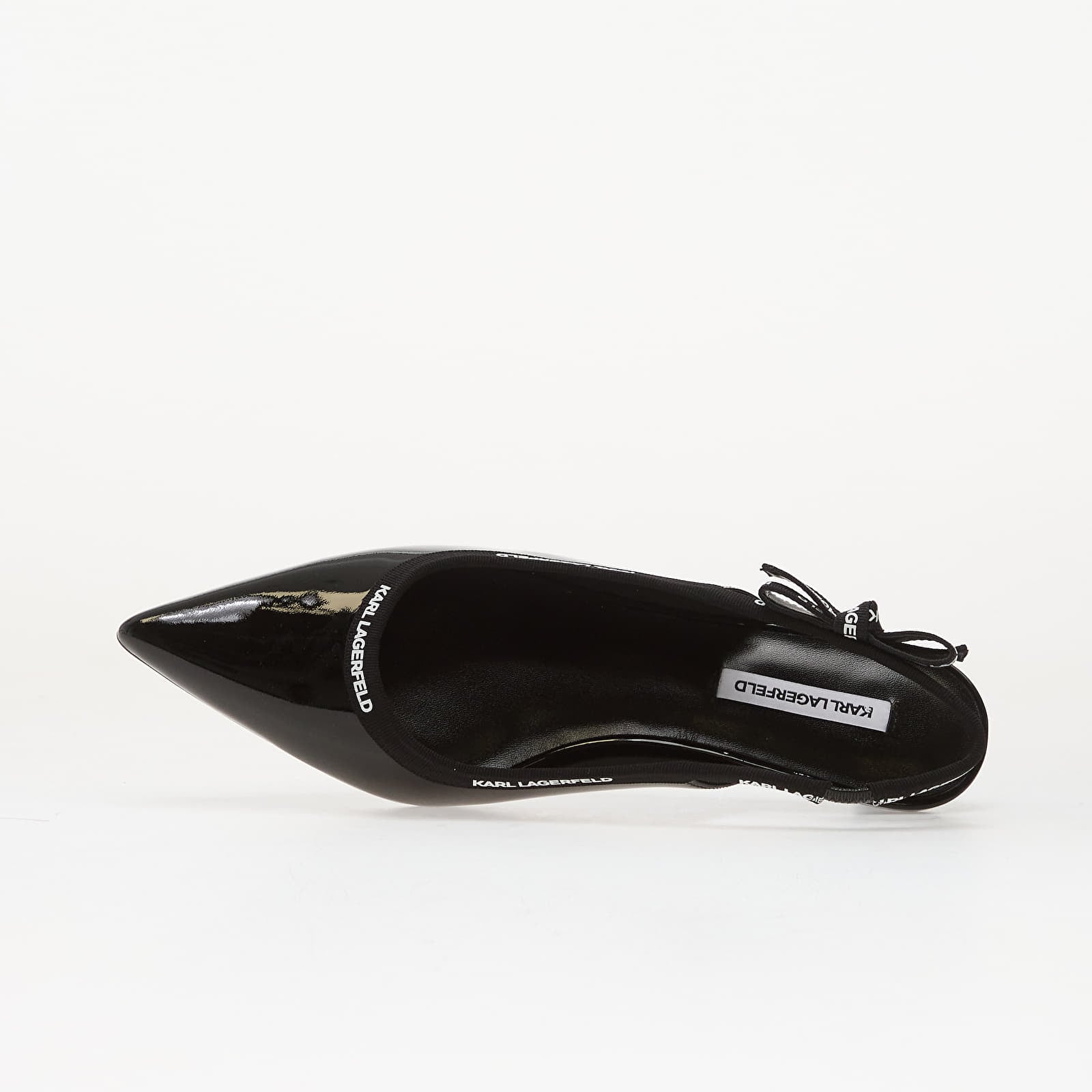 Men's sneakers and shoes Karl Lagerfeld Jeans Pasha Ribbon Sling Black Patent Lthr