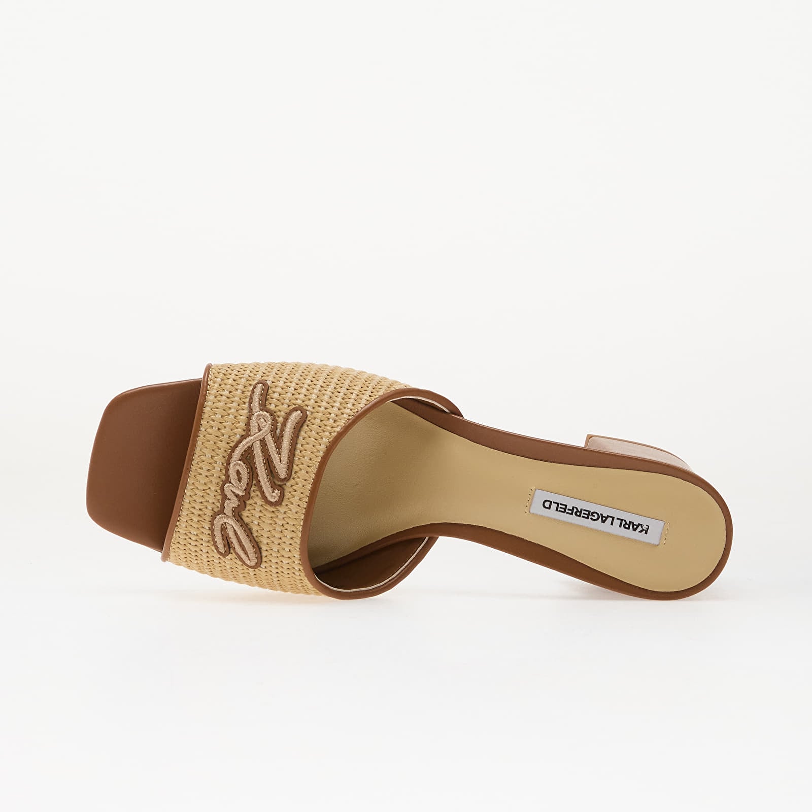 Men's sneakers and shoes Karl Lagerfeld Jeans Plaza Ii Raffia Signia Slide Natural Raffia