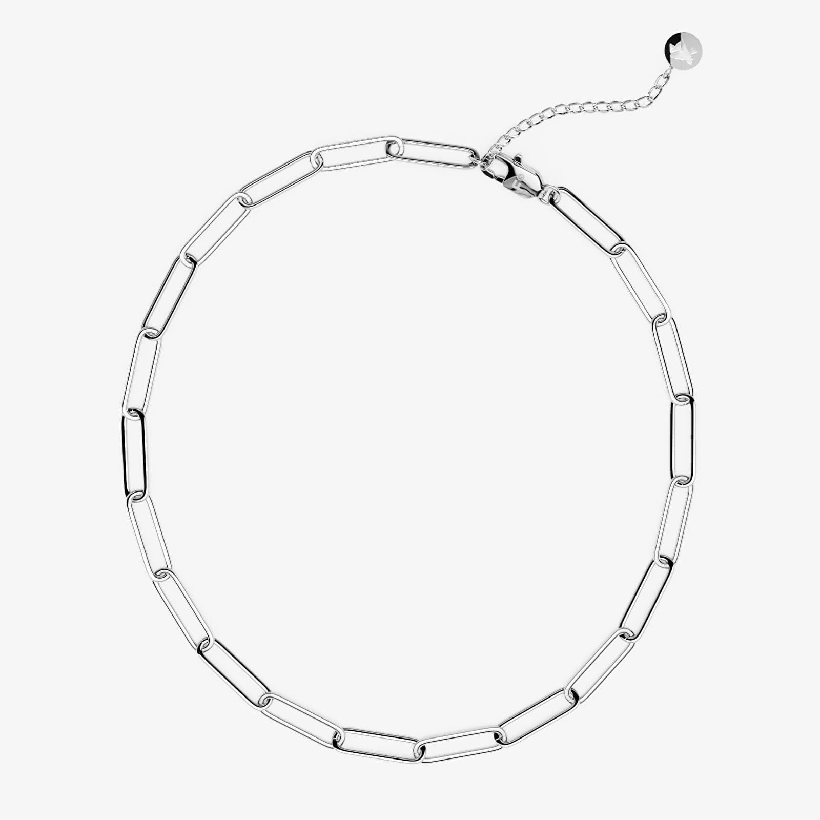 Necklace FURIOSA® Paperclip Fire Chain - 40+5 cm Silver