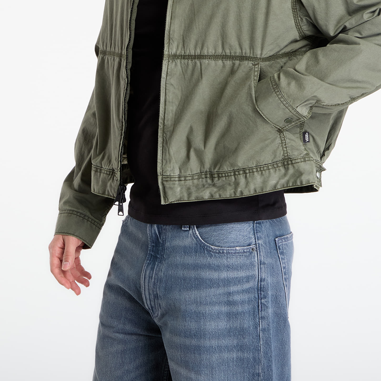 Herrenjacken Vans Cotton Poplin Station Jacket Obsidian