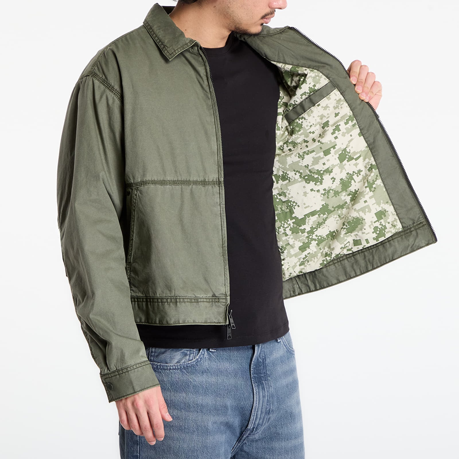 Herrenjacken Vans Cotton Poplin Station Jacket Obsidian