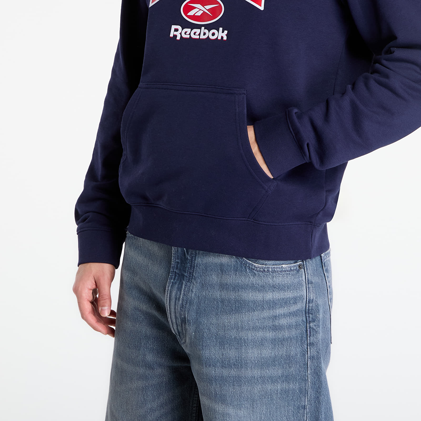 Vīriešu džemperi Reebok Collegiate Hoodie Vector Navy