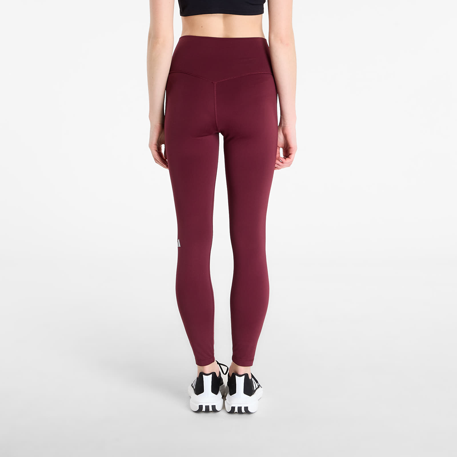 Women's Leggings adidas 3 Stripes Studio All Me 7/8 X-Over Leggings Maroon