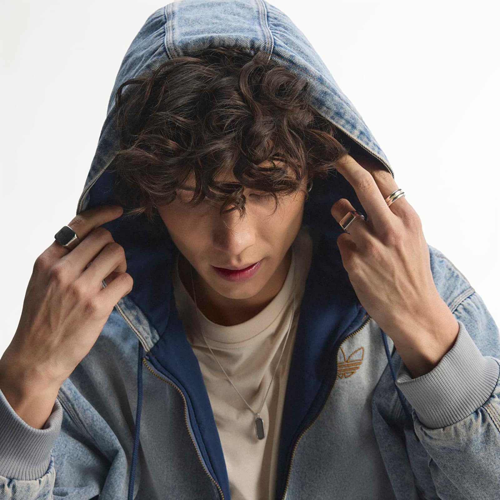 Bundy adidas Denim Padded Jacket Indigo Denim