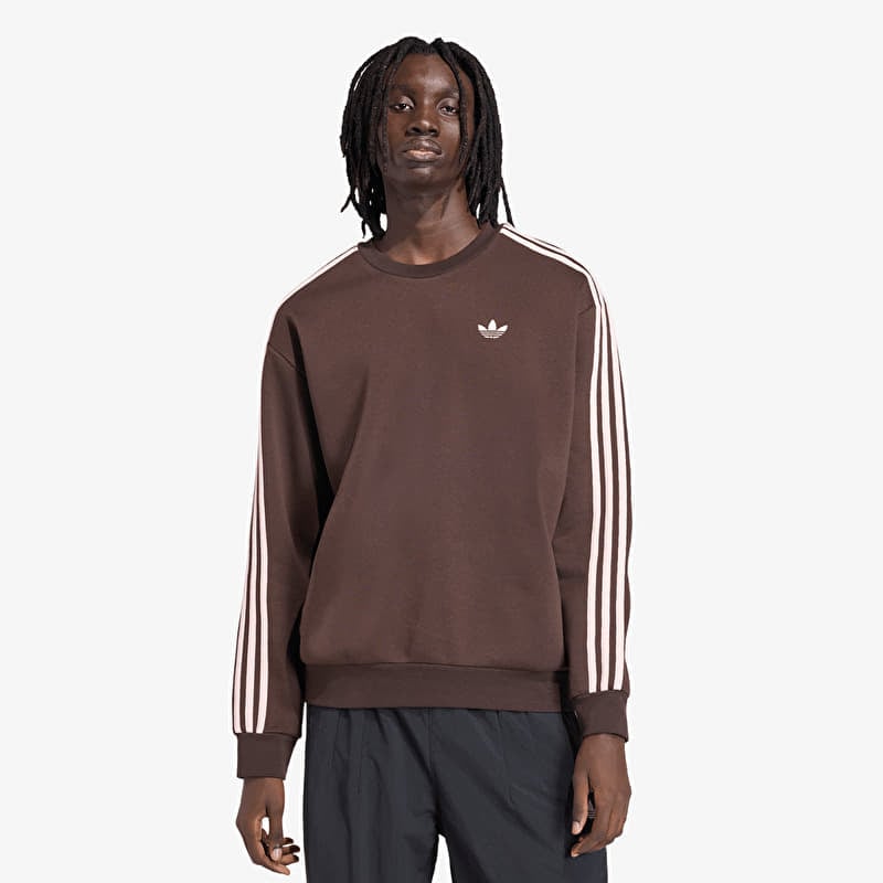 Світшот adidas Adicolor 3-Stripes Oversized Crewneck Aurora Coffee/ Sandy Pink