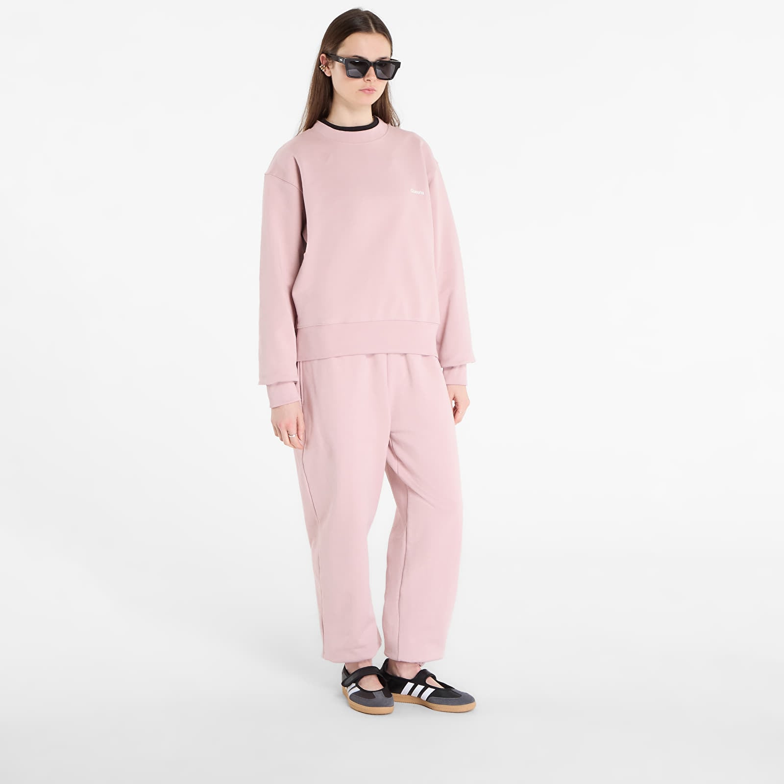 Mikinas ar kapuci un sporta krekli Queens Women's Sweats Essential Crewneck Dust Pink