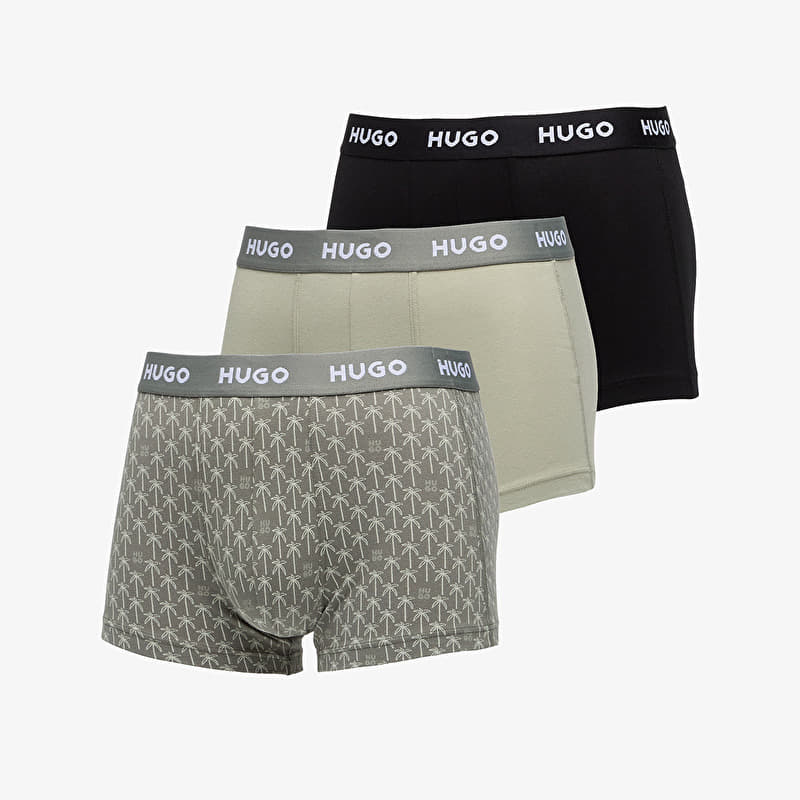 Caleçons Hugo Boss Trunk 3-Pack Design Black
