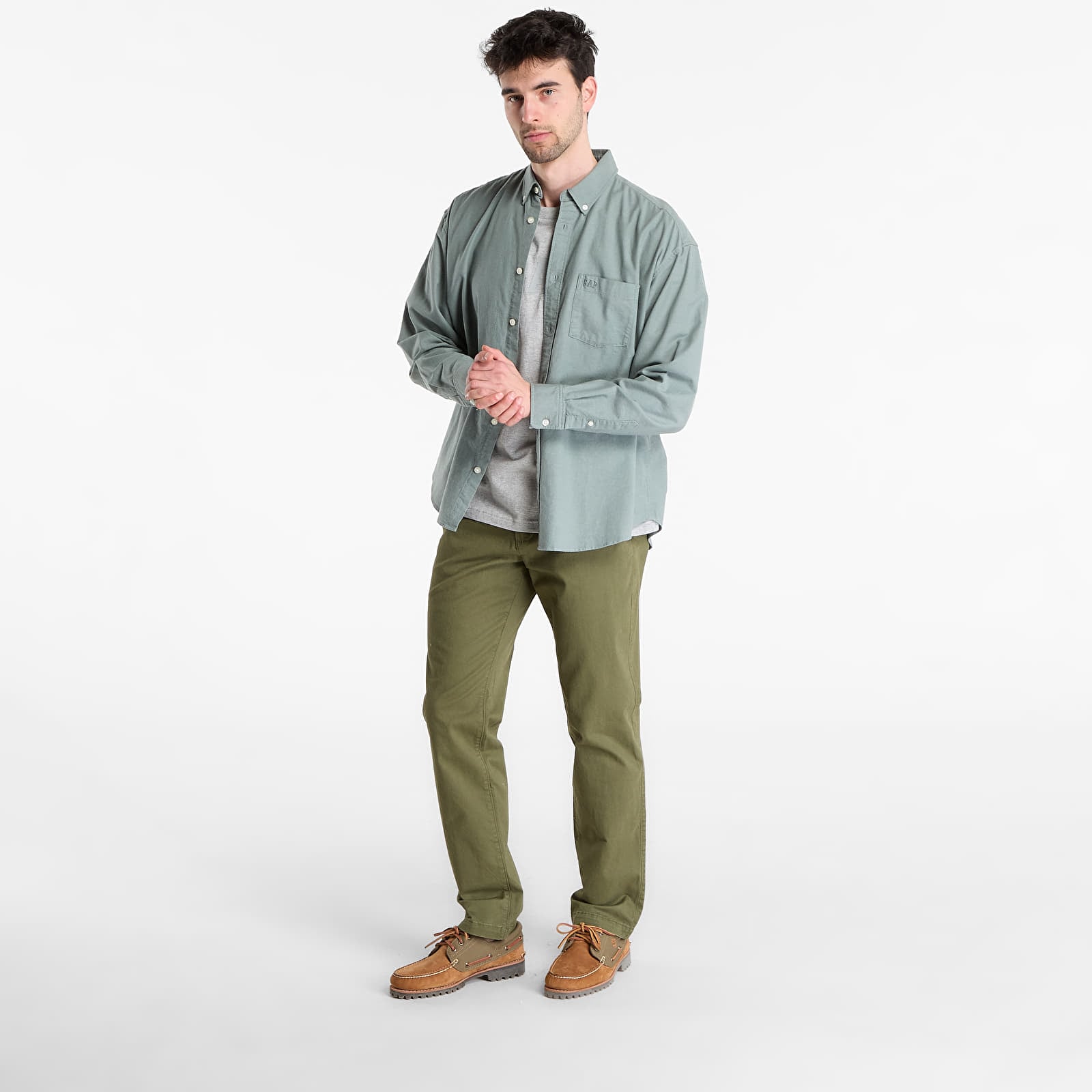 Pantalon GAP V-Essential Khaki Straight Fit Olive