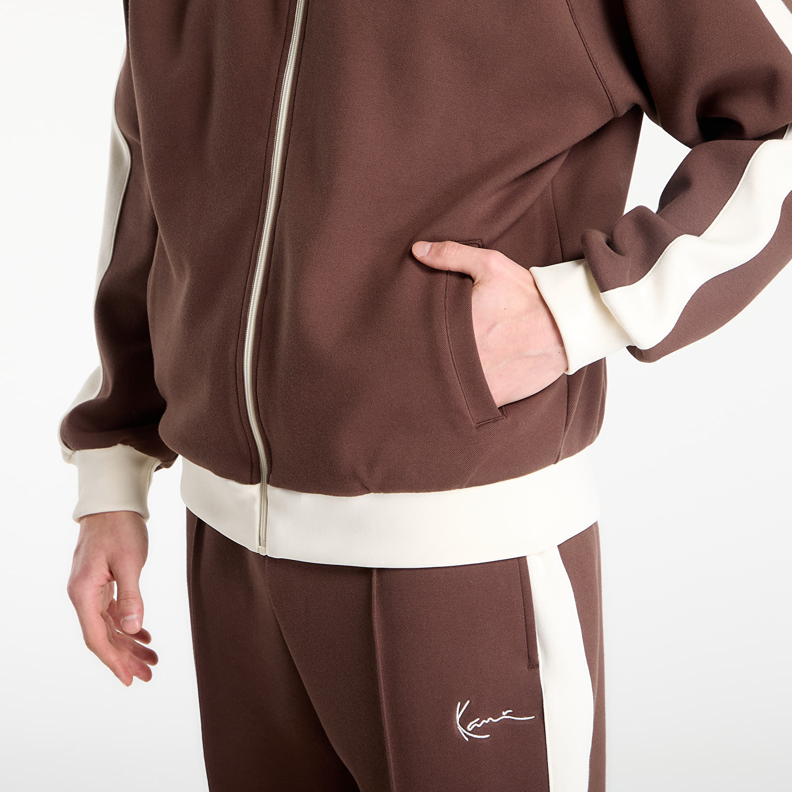 Регланы и толстовки Karl Kani Signature Sidestripe Pique Trackjacket Brown