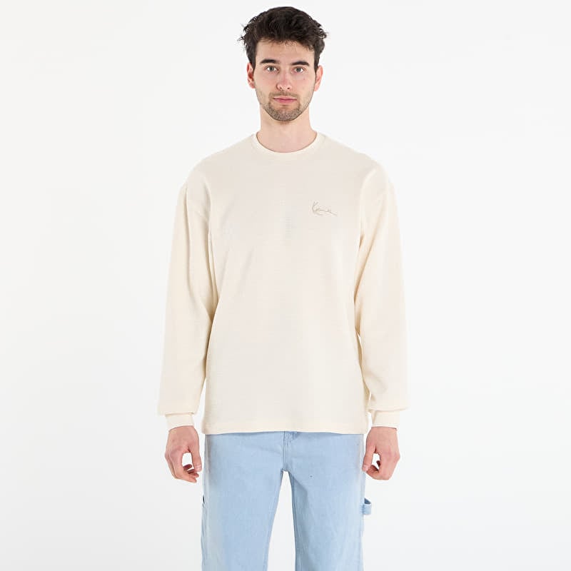 Majica Karl Kani Signature  Waffle Longsleeve White