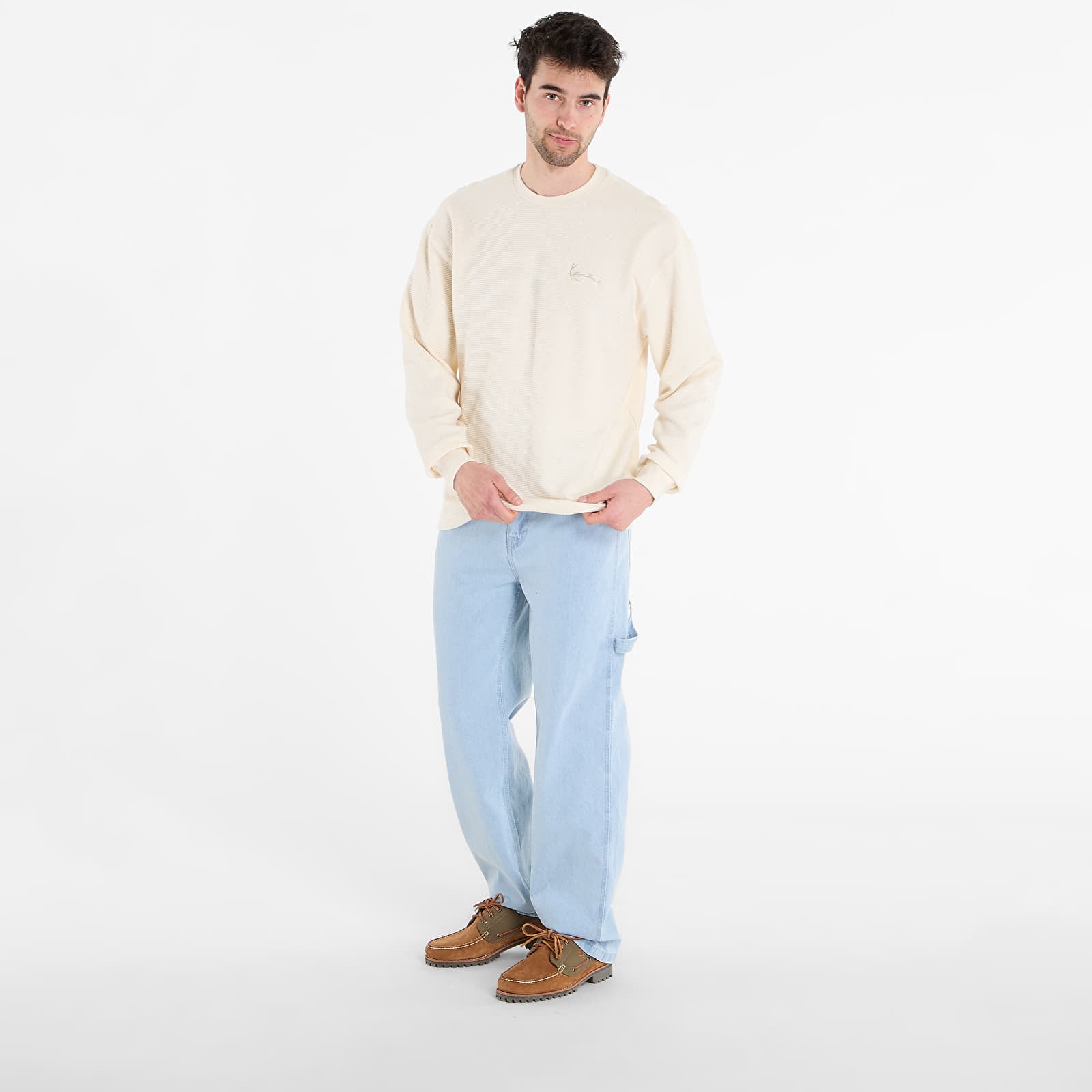 T-shirts Karl Kani Signature  Waffle Longsleeve White