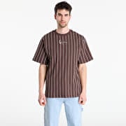 Karl Kani Small Signature Essential Pinstripe Tee Brown