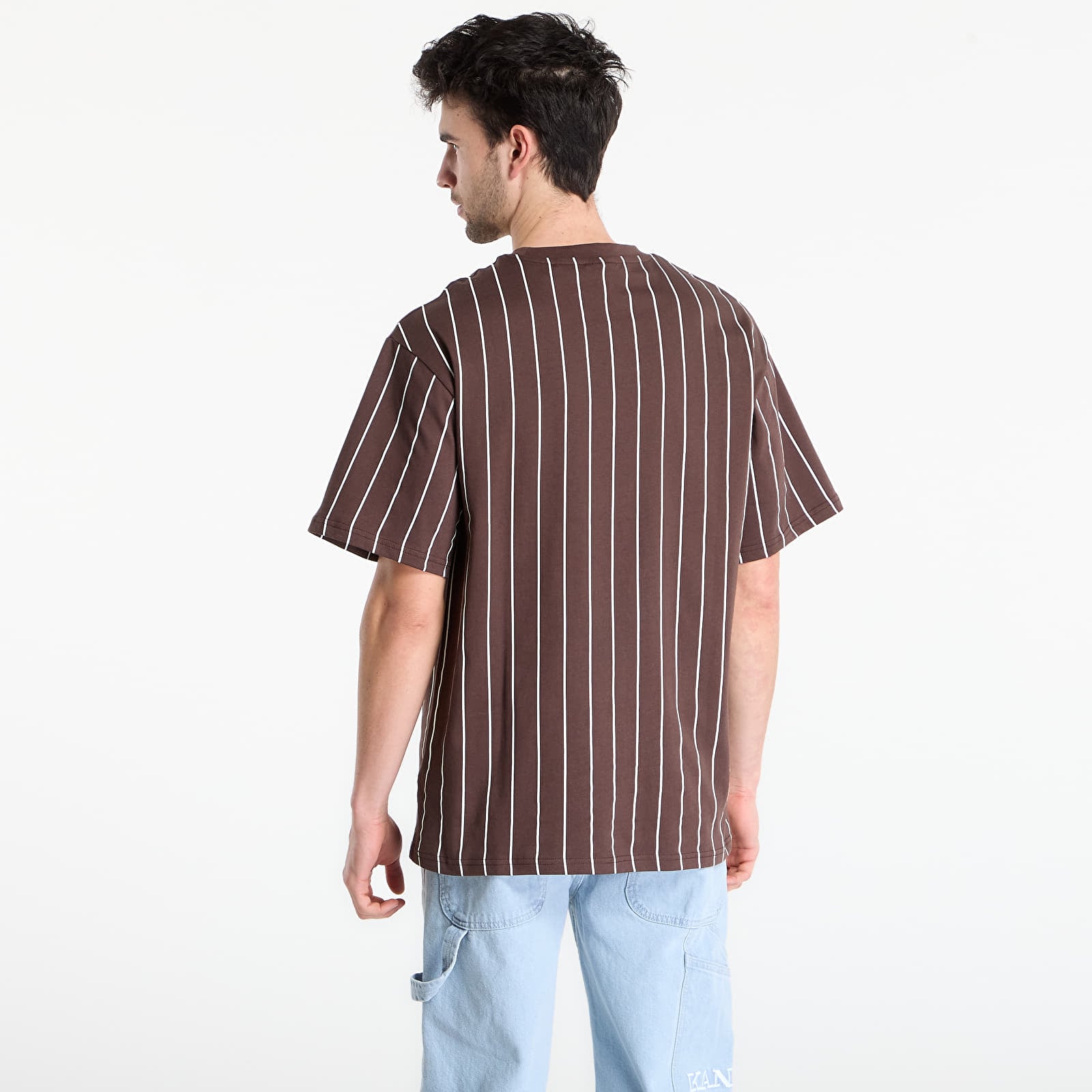 T-shirts Karl Kani Small Signature Essential Pinstripe Tee Brown
