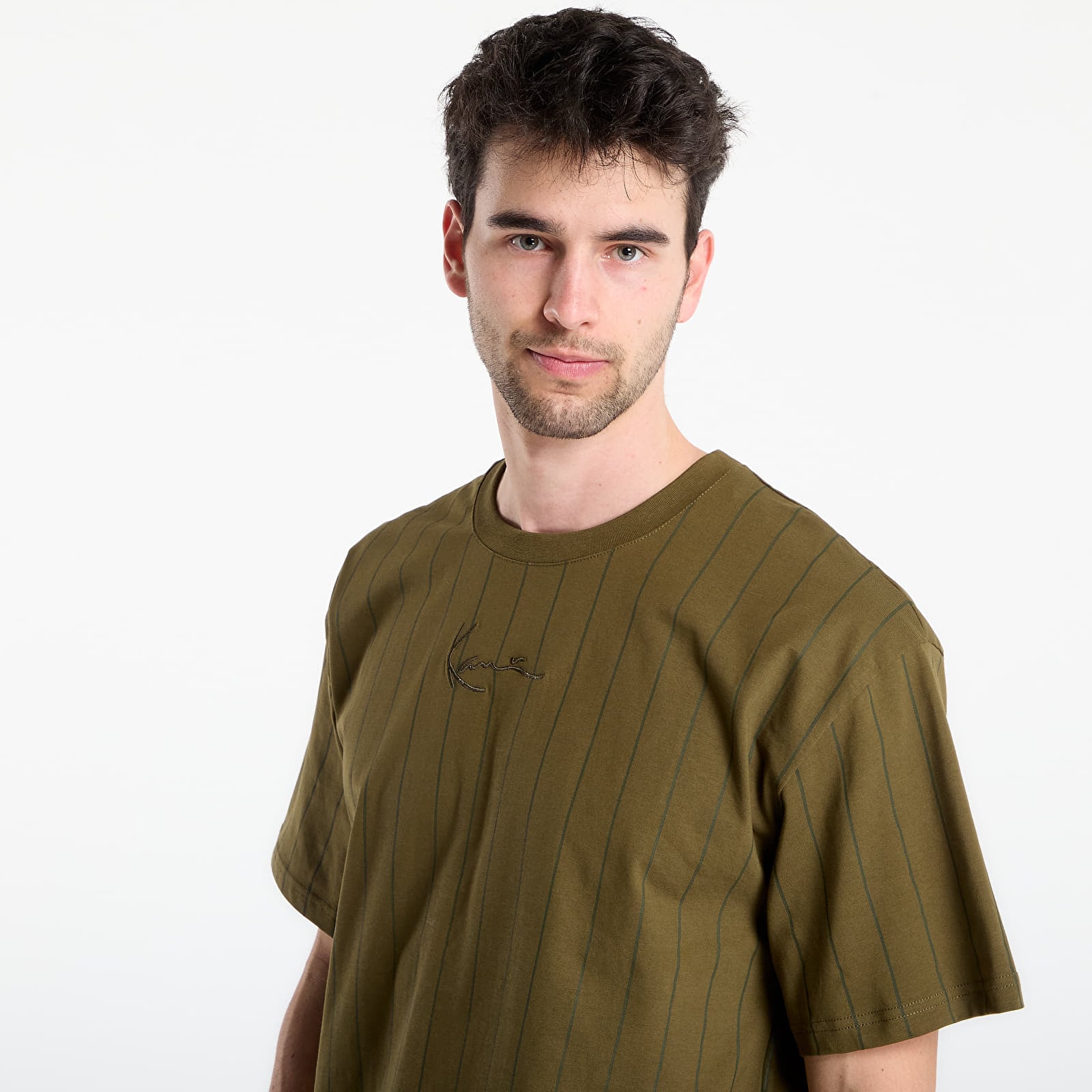 T-shirts Karl Kani Small Signature Essential Pinstripe Tee Green