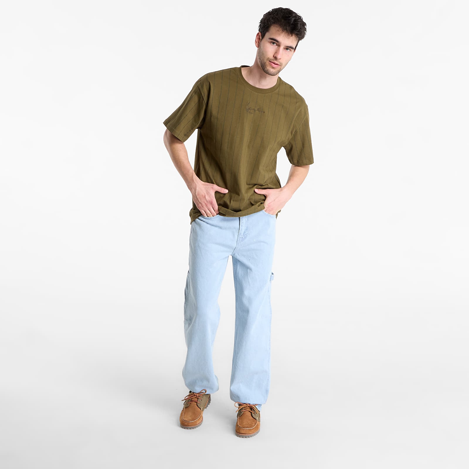 T-shirts Karl Kani Small Signature Essential Pinstripe Tee Green