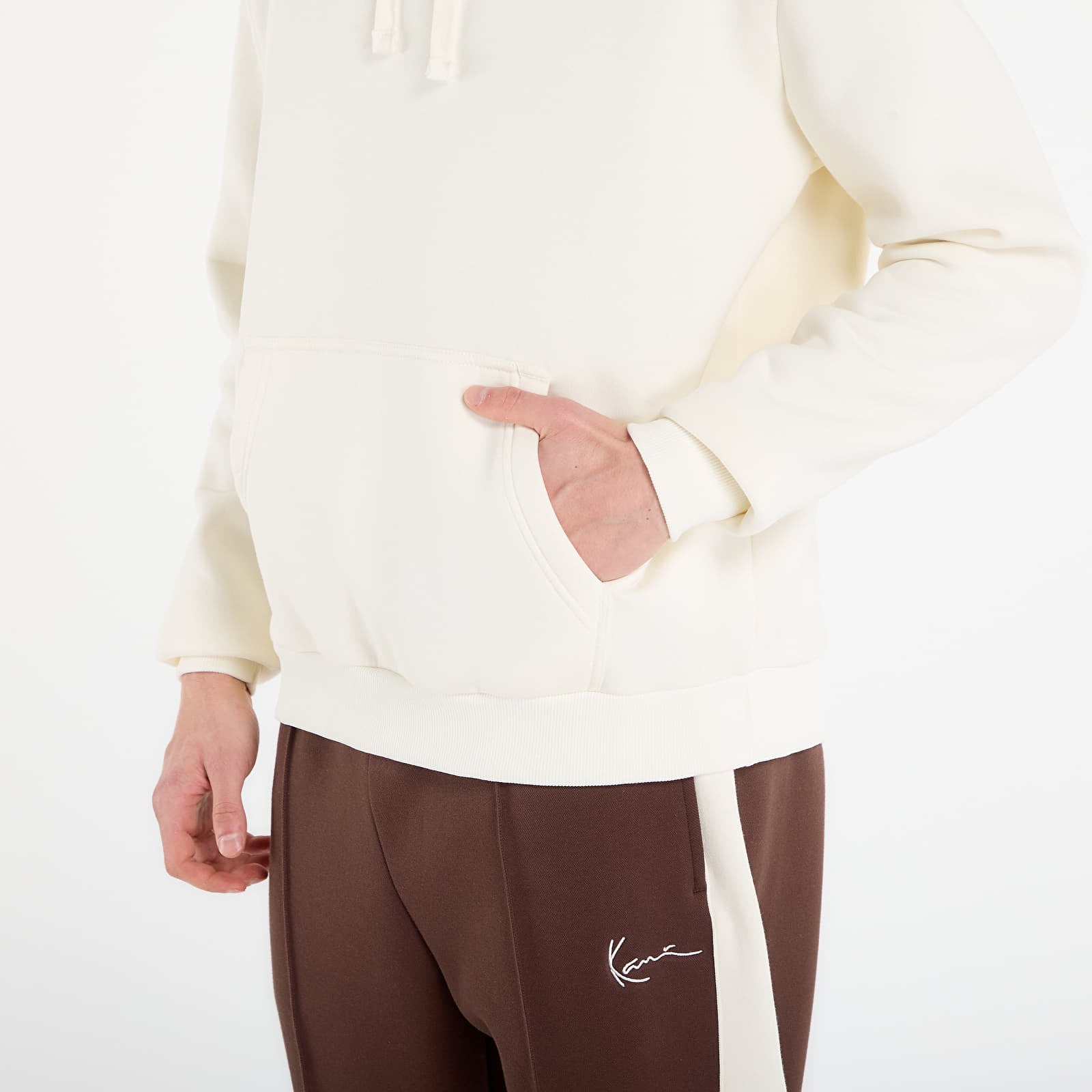 Hoodies and sweatshirts  Karl Kani Small Signature Essential Hoodie Off White