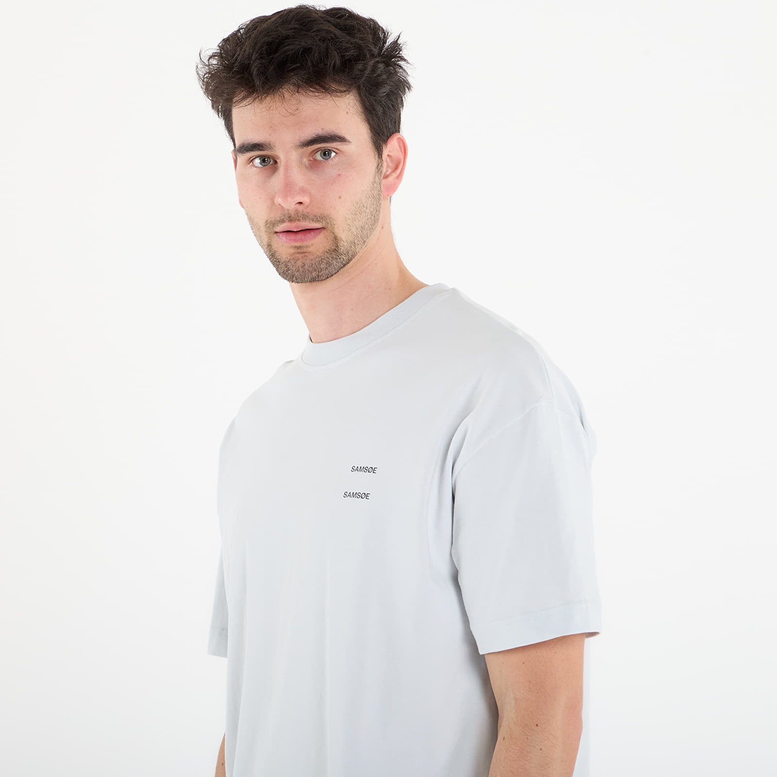 Marškinėliai Samsøe Samsøe Joel T-Shirt Skywriting