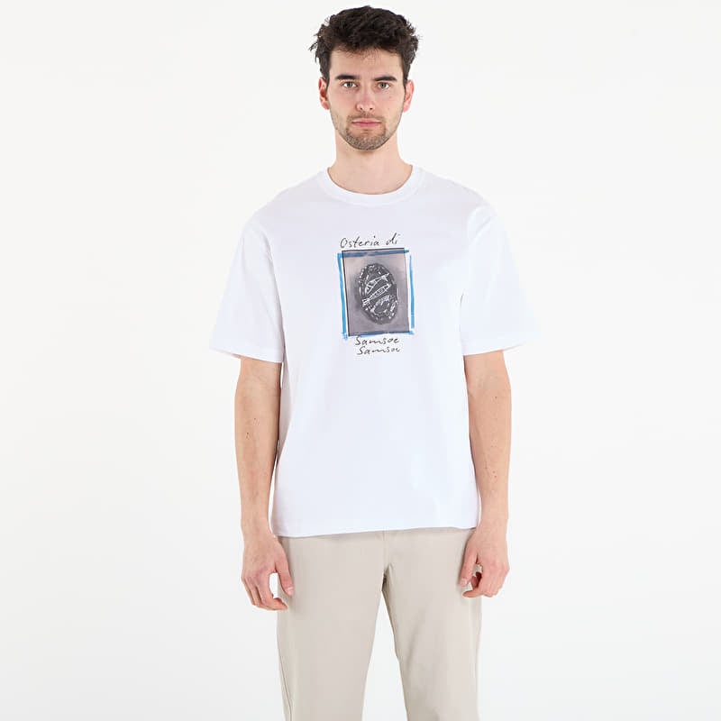 Tričko Samsøe Samsøe Sagergei T-Shirt White Osteria