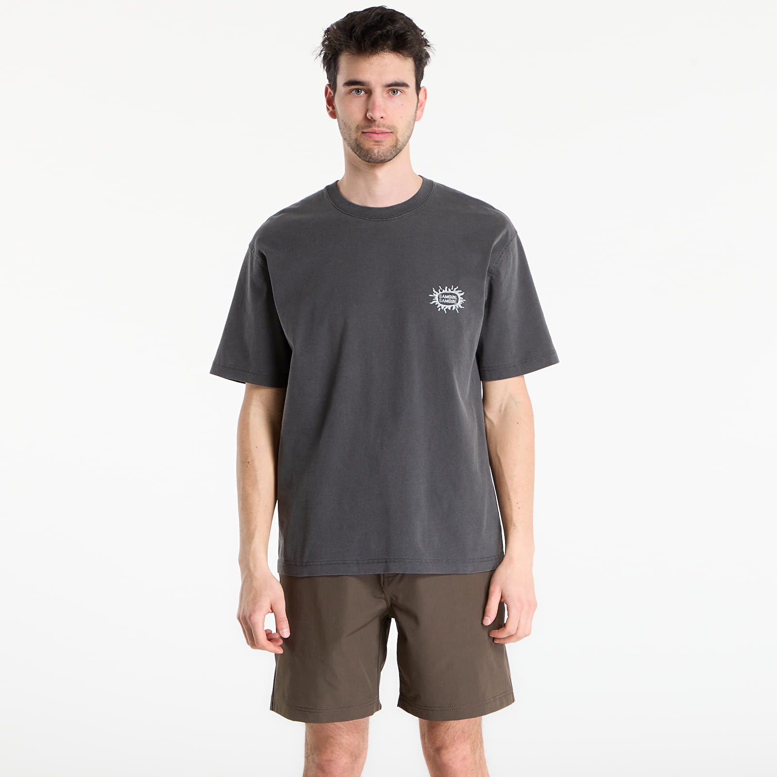 T-krekli Samsøe Samsøe Sagergei T-Shirt Black Tanline