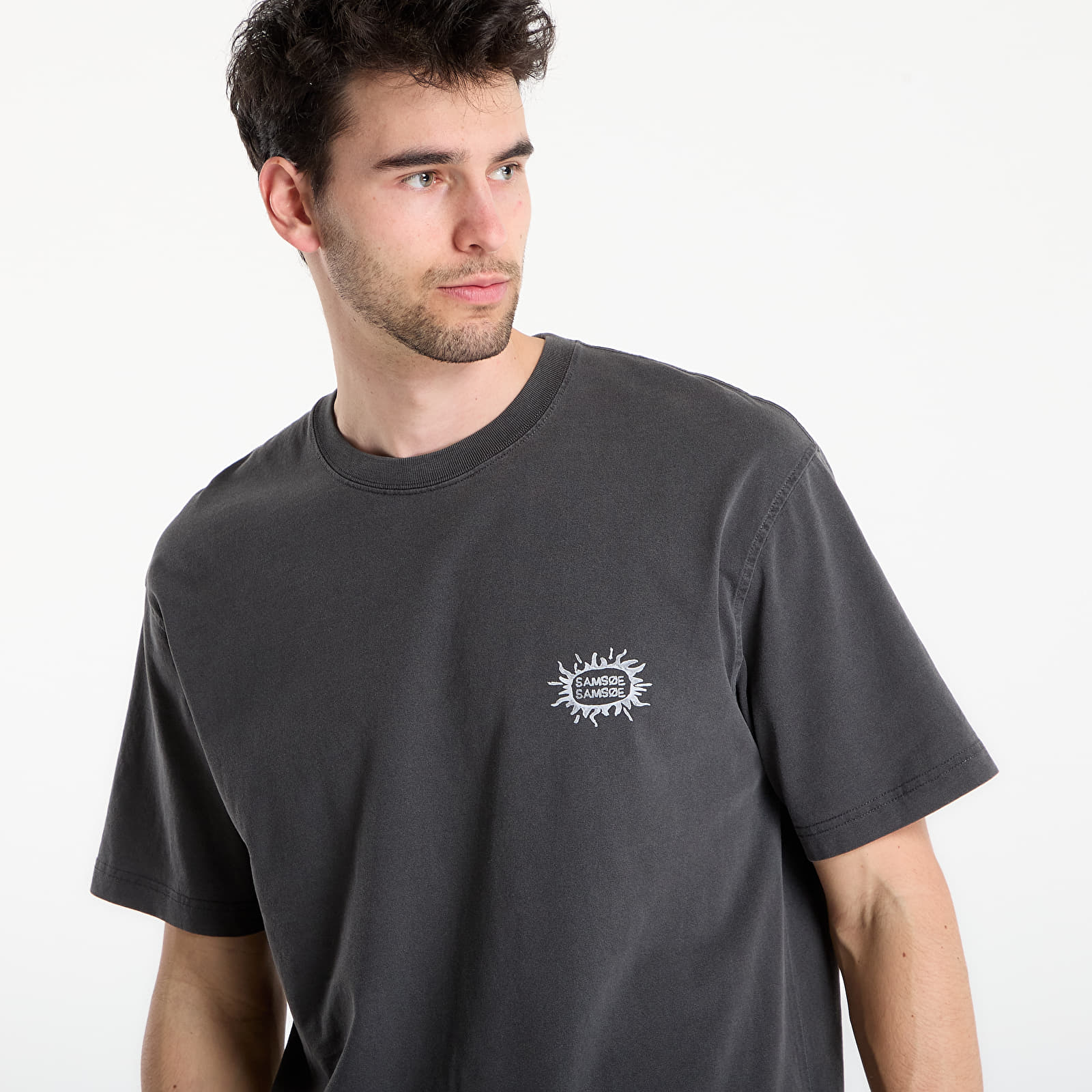 T-krekli Samsøe Samsøe Sagergei T-Shirt Black Tanline