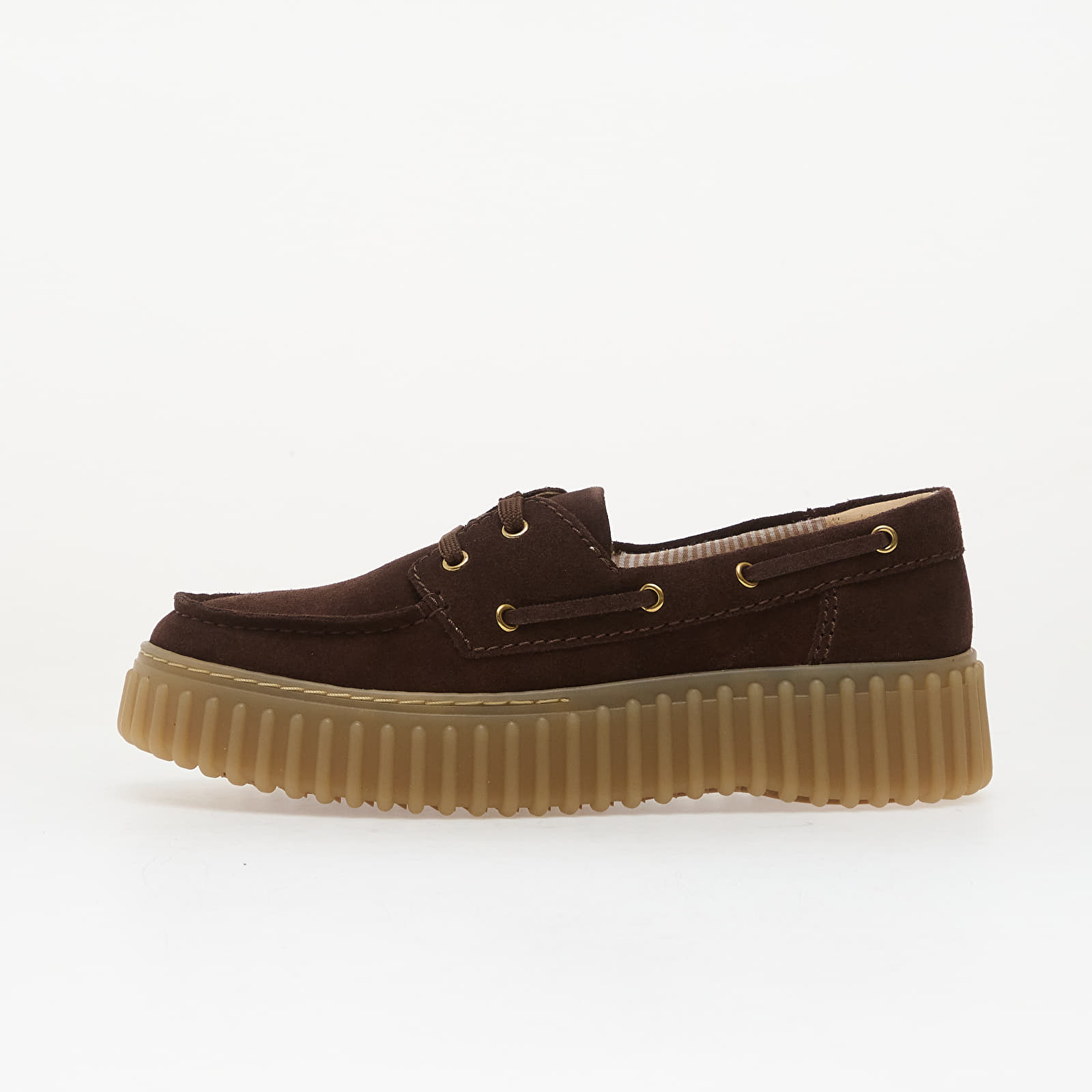 Dámske topánky a tenisky Clarks Torhill Boat Dark Brown Suede