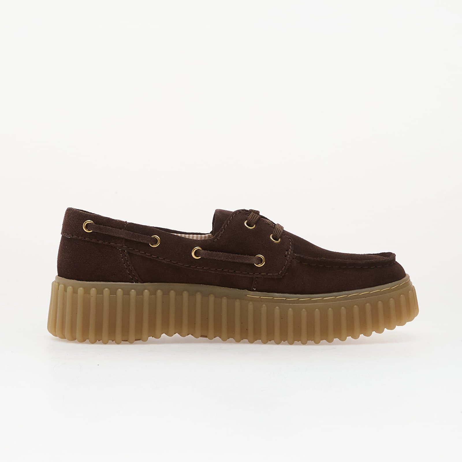 Dámske topánky a tenisky Clarks Torhill Boat Dark Brown Suede