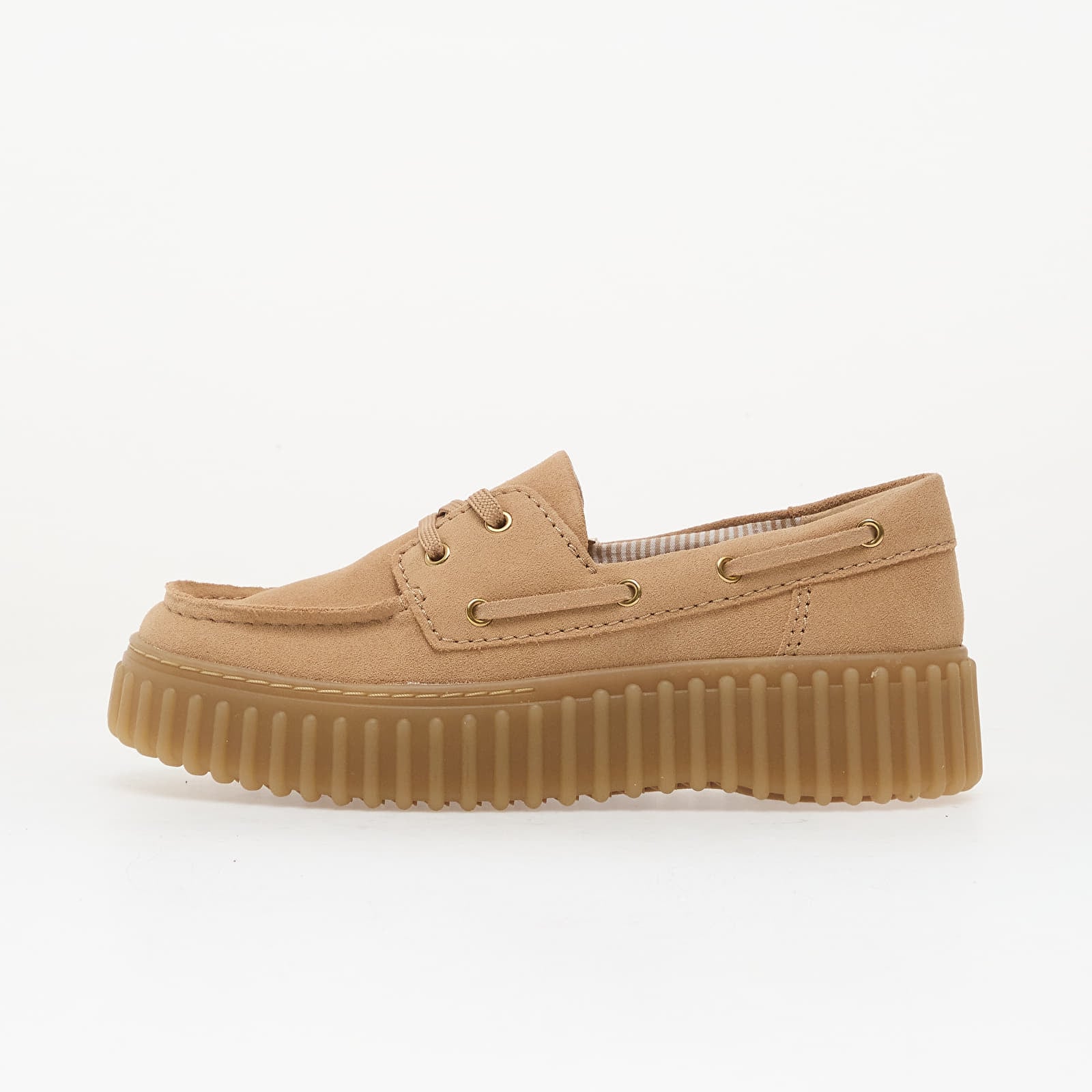 Moteriški sportiniai bateliai ir avalynė Clarks Torhill Boat Beige Suede