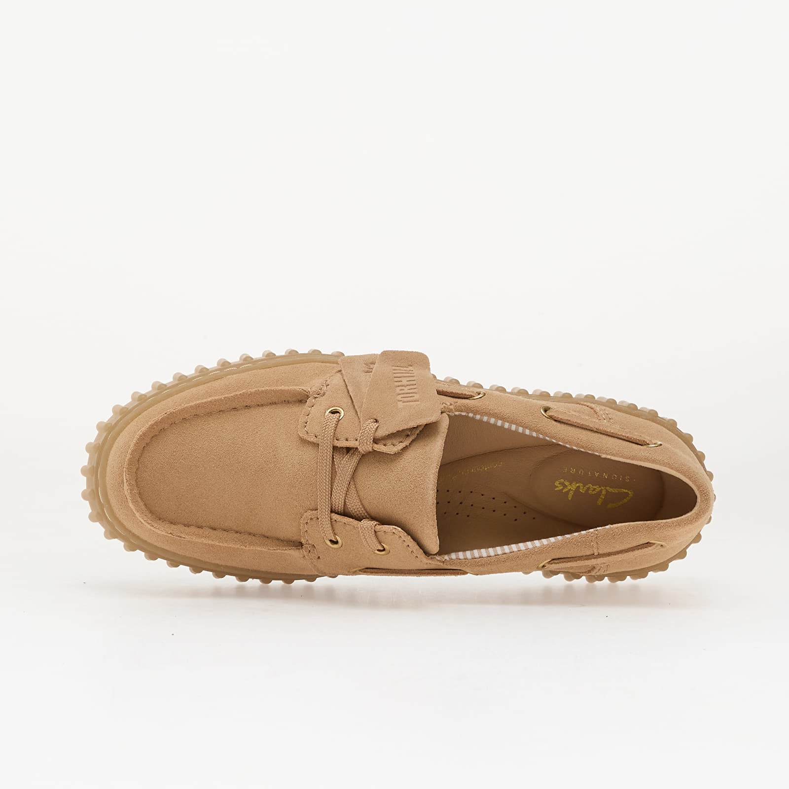 Moteriški sportiniai bateliai ir avalynė Clarks Torhill Boat Beige Suede