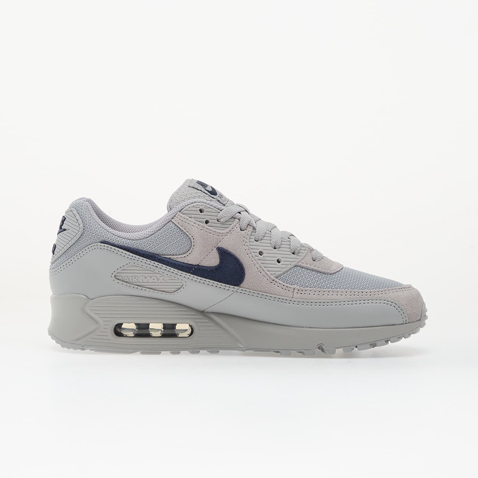 Men's sneakers and shoes Nike Air Max 90 Wolf Grey/ Midnight Navy-Wolf Grey