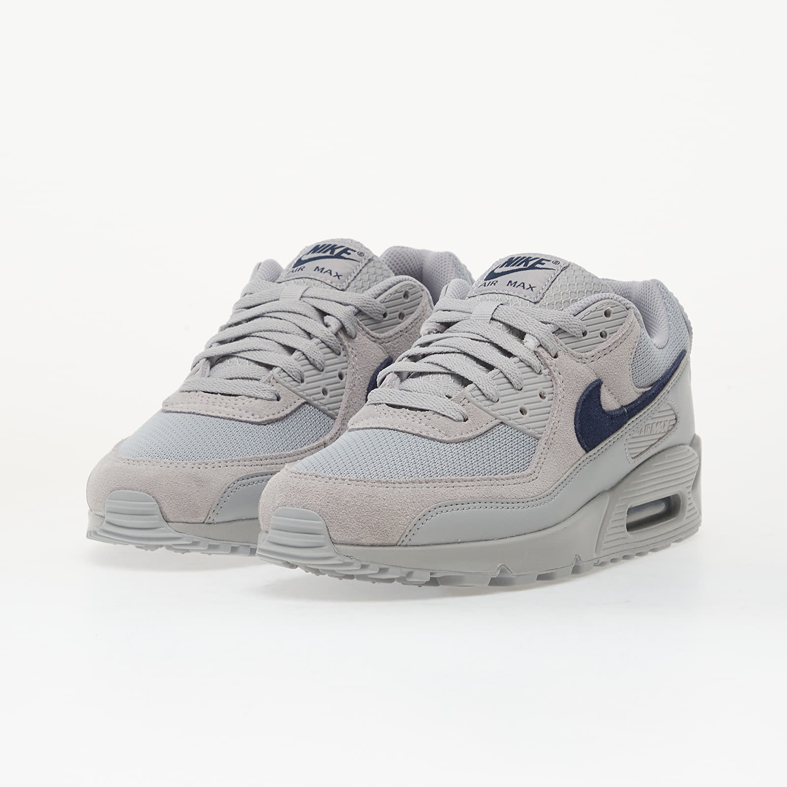 Men's sneakers and shoes Nike Air Max 90 Wolf Grey/ Midnight Navy-Wolf Grey