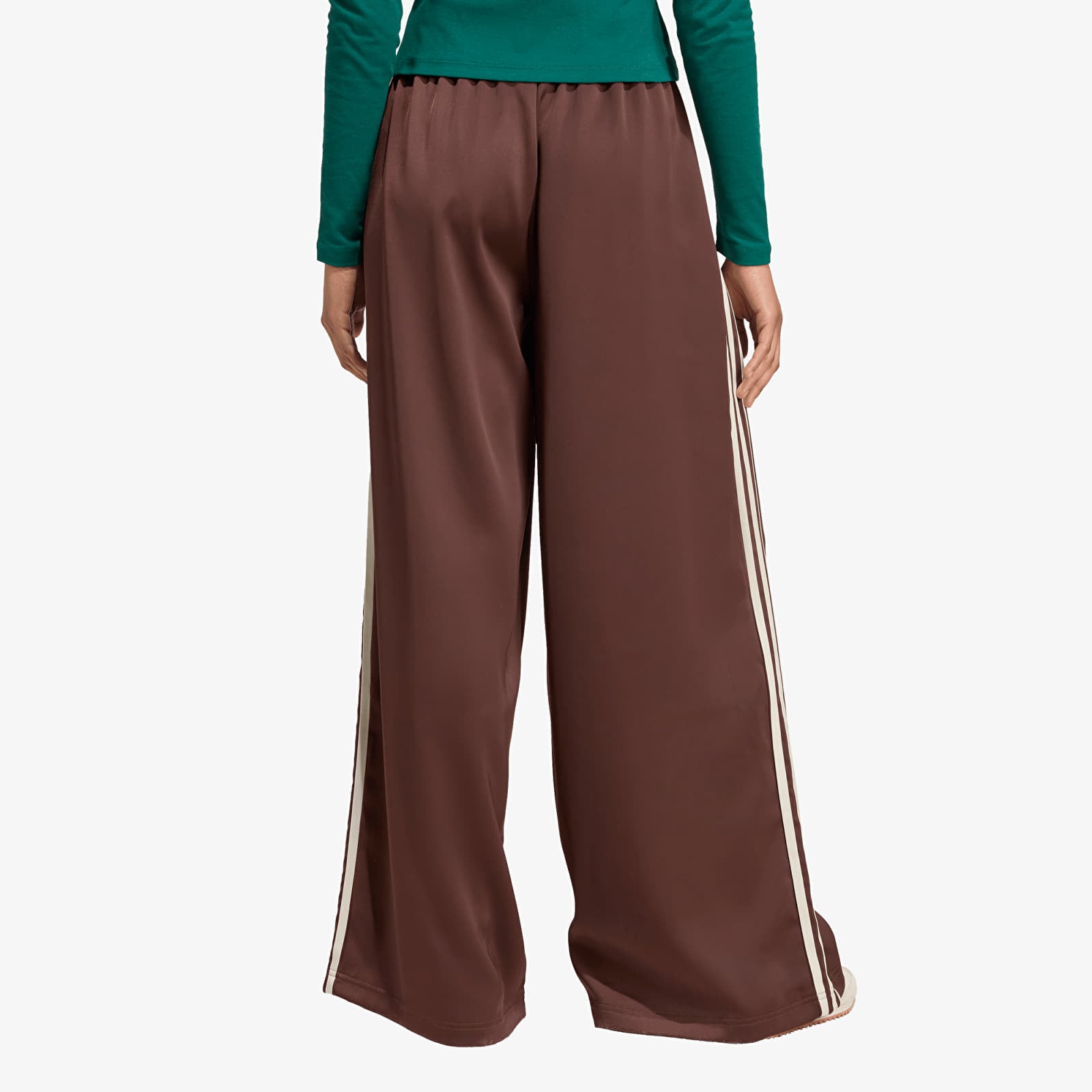 Kelnės adidas Adicolor Satin Wide Leg Track Joggers Auburn/ Earth Strata