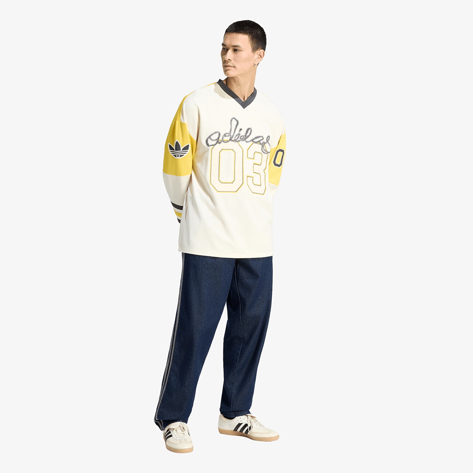 Dresi adidas Hockey Long Sleeve Jersey Eqt Yellow/ Pure Ruby