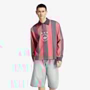 adidas Graphic Long Sleeve Polo Shirt Utility Black/ Cream White