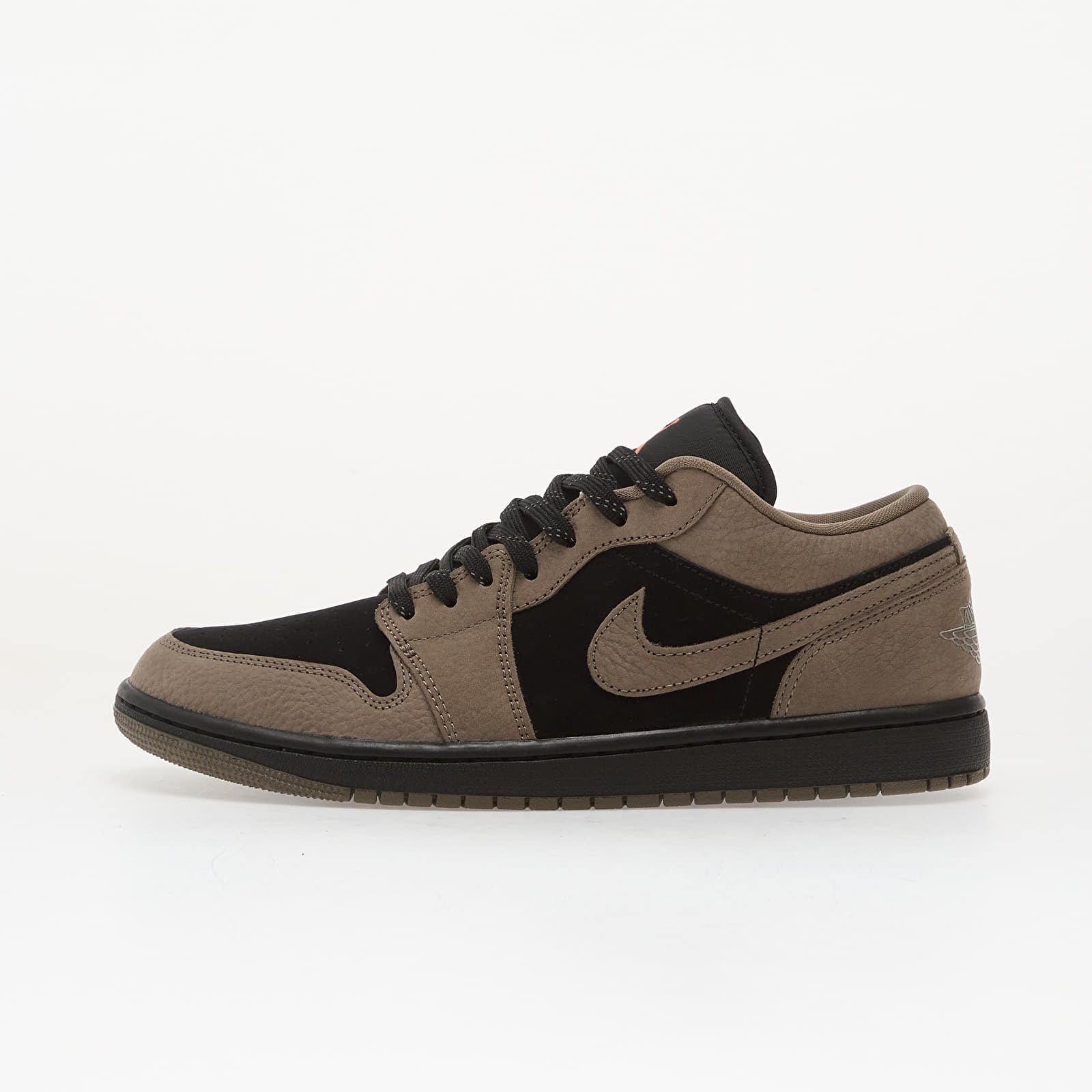 Vīriešu čības un apavi Air Jordan 1 Low Se Black/ Olive Grey-Lt Wild Mango