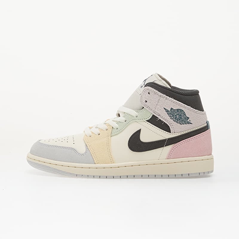 Air Jordan 1 Mid Se Sail/ Iced Jade-Anthracite-Jade Aura