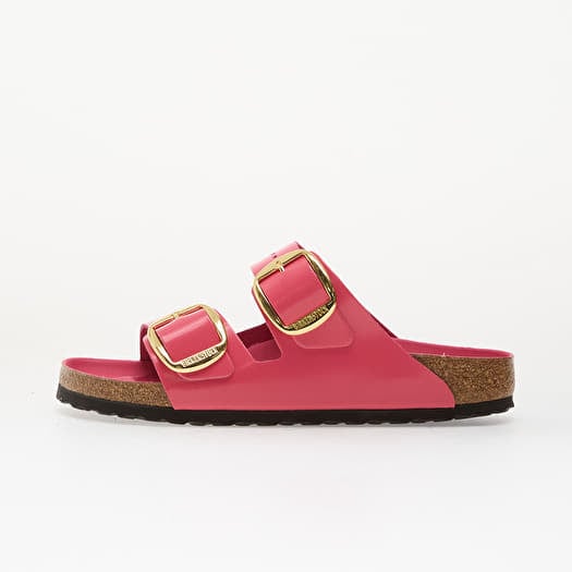 Birkenstock Arizona Big Buckle Natural Leather Patent Women High-Shine Fuchsia Tulip