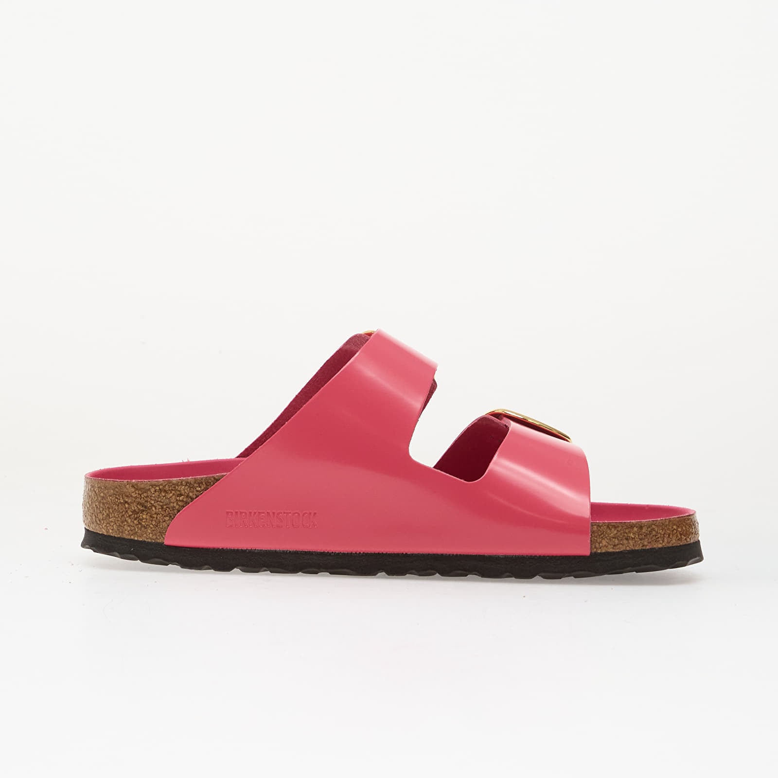 Női cipők Birkenstock Arizona Big Buckle Natural Leather Patent Women High-Shine Fuchsia Tulip