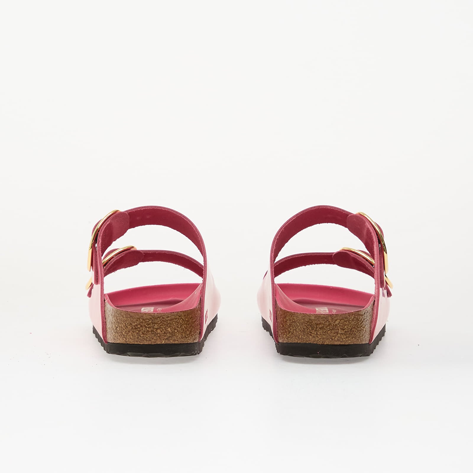 Női cipők Birkenstock Arizona Big Buckle Natural Leather Patent Women High-Shine Fuchsia Tulip