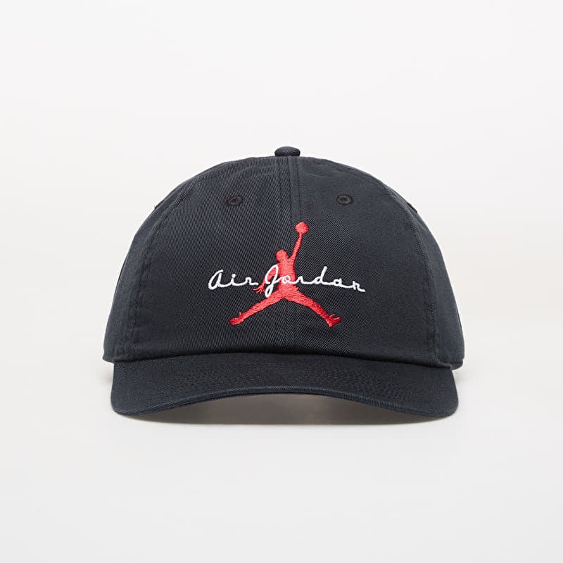 Čiapka Jordan Club Cap Unstructured Adjustable Hat Black/ White/ University Red