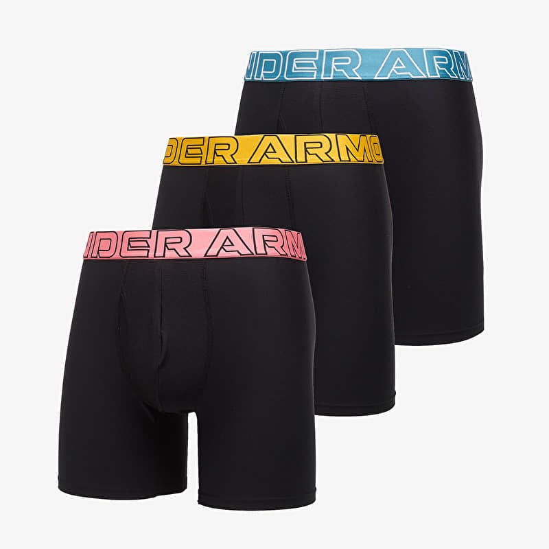 Boxershorts Under Armour Performance Tech Solid 6in 3-Pack Black