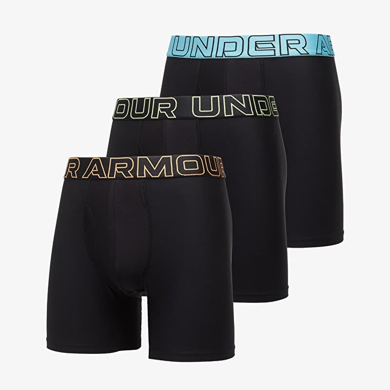Bokseri Under Armour Performance Tech Solid 6in 3-Pack Black